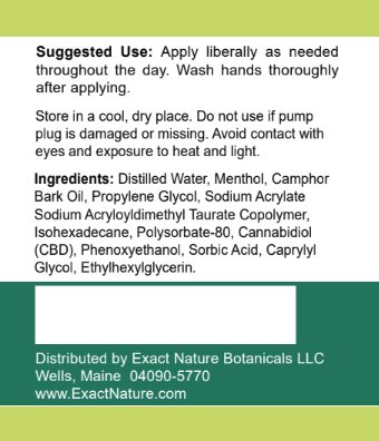 CBD Muscle Gel - Exact Nature Botanicals LLC