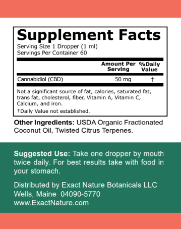 Detox Broad-Spectrum CBD Oil (3,000 mg) - Exact Nature Botanicals LLC